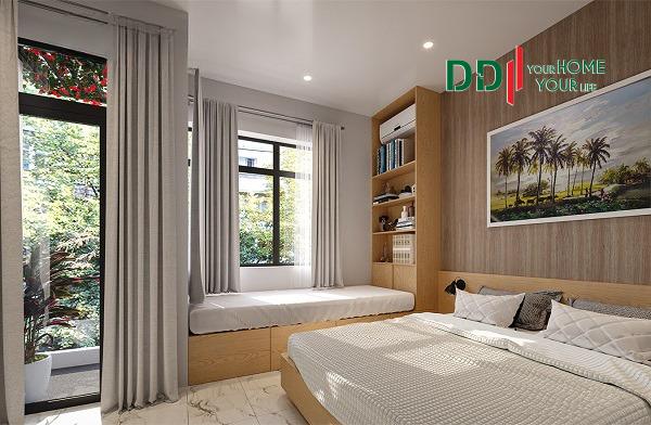 Phòng ngủ với phong cách tối giản mang lại không gian thoáng đãng