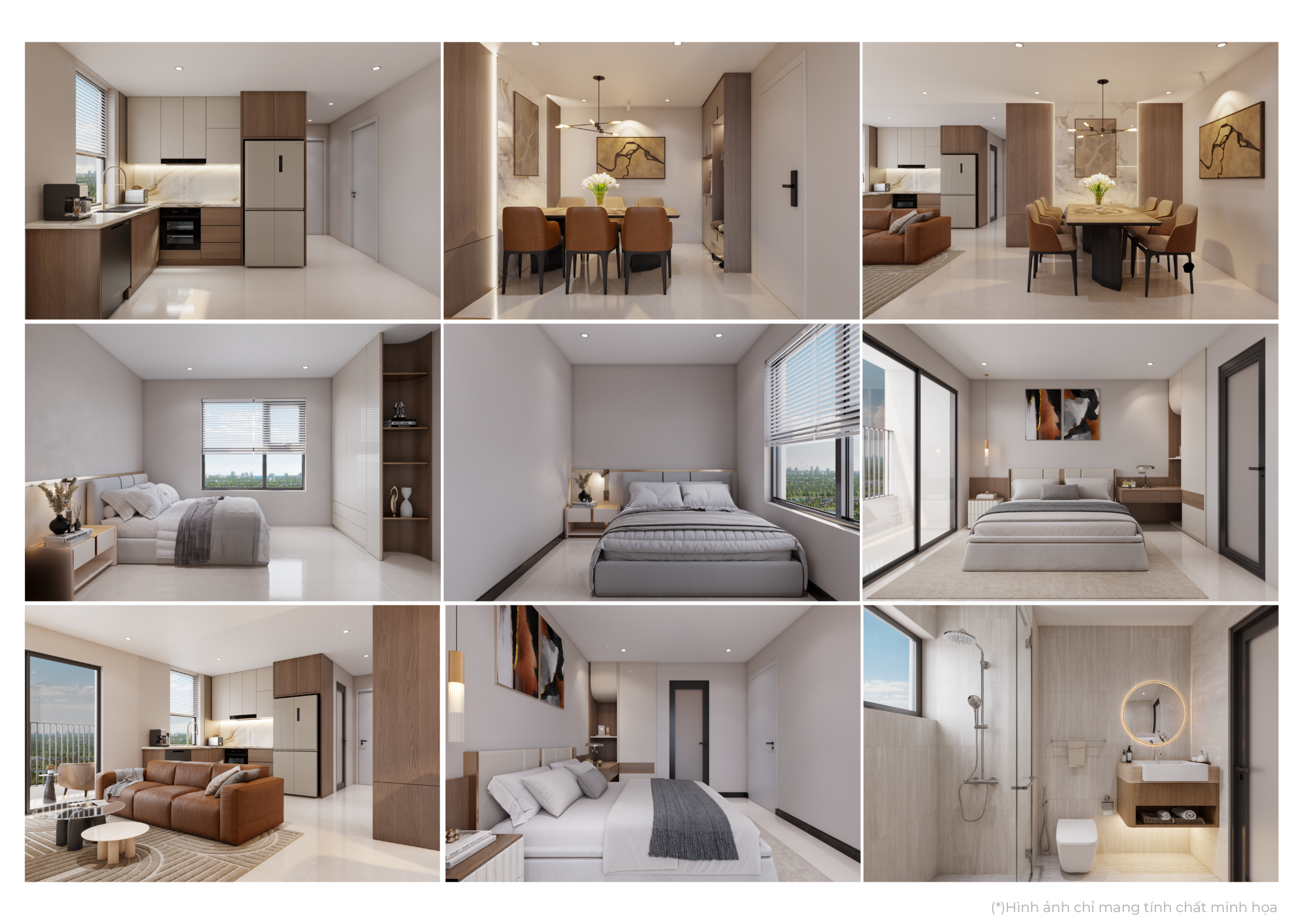 Dự án nhà ở xã hội Đồng Trúc 16 Không gian nội thất căn hộ 2 phòng ngủ căn hộ C