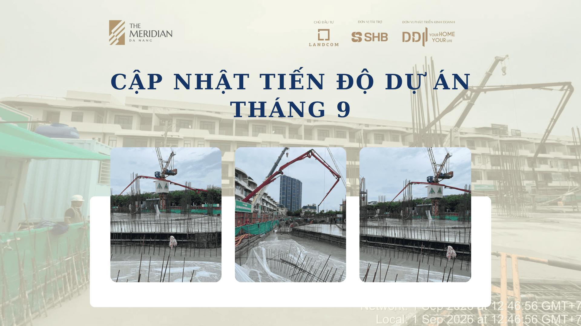 cập nhật tiến độ tháng 9 dự án The Meridian Đà Nẵng